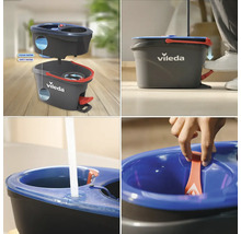 Logo Vileda na vedre s funkciou žmýkania a oddelenou nádržou na čistú a špinavú vodu.