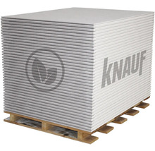 Stoh sadrokartónových dosiek Knauf na palete