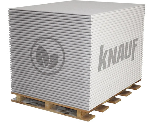 Stoh sadrokartónových dosiek Knauf na palete