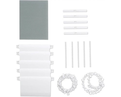 Skladacia roleta s príslušenstvom na montáž