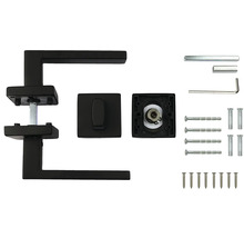 Sada dverového kovania s kľučkou, štvorhranom a upevňovacím materiálom