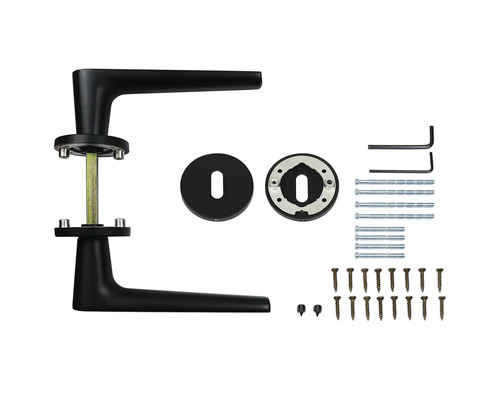 Sada kľučiek na dvere s rozetami a upevňovacím materiálom