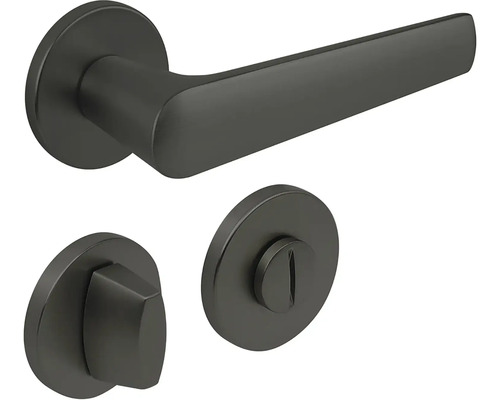 Sada dverového kovania s kľučkou a WC súpravou