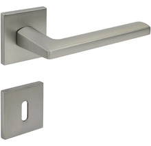 Sada kľučky na dvere so štvorcovou rozetou a kľúčovou rozetou