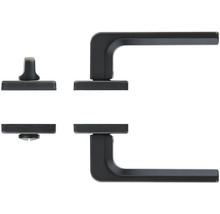 Sada dverového kovania so štvorhranným kolíkom a otočným gombíkom