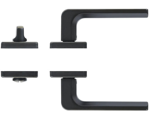 Sada dverového kovania so štvorhranným kolíkom a otočným gombíkom