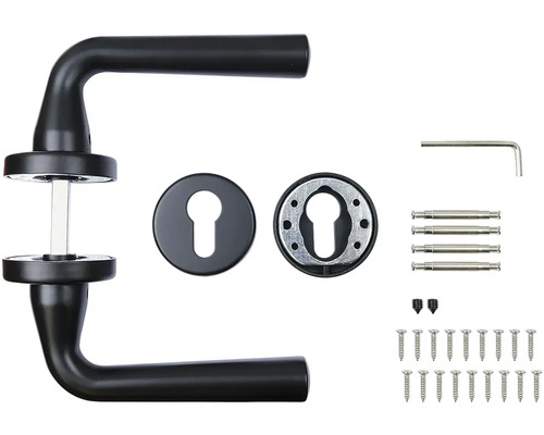 Sada kľučiek dverí s rozetami a montážnym materiálom