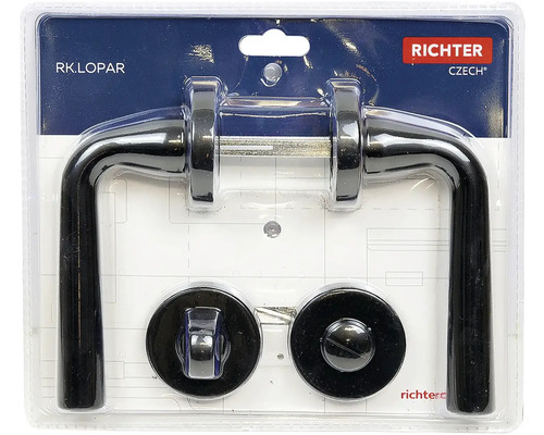 Sada dverového kovania s kľučkou a rozetami v balení