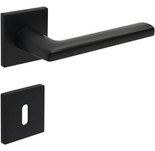 Súprava kľučky na dvere s hranatou rozetou a krytkou kľúčovej dierky