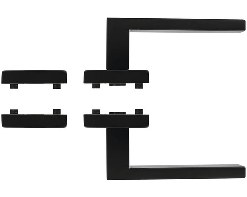 Kovová kľučka dverí s montážnymi prvkami