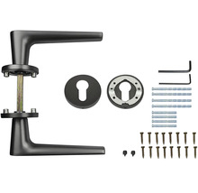 Sada kľučky ku dverám s montážnym príslušenstvom