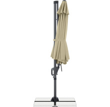 Zatvorený slnečník s bočnou nohou so stojanom do záhrady