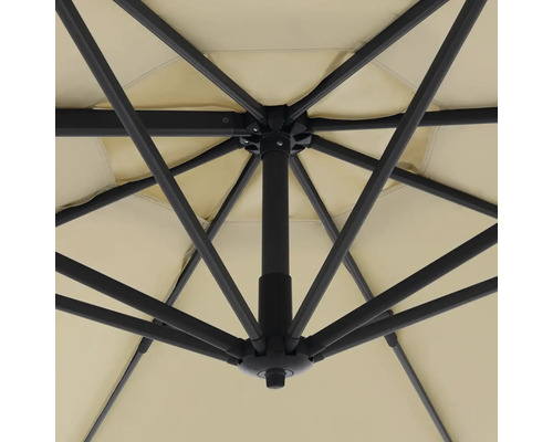 Pohľad zdola na slnečník s rámom