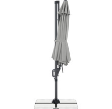 Zatvorený slnečník s bočnou nohou so stojanom