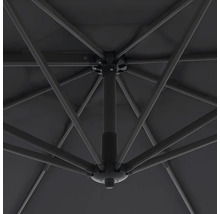 Detailný pohľad na rebrá a tyč slnečníka