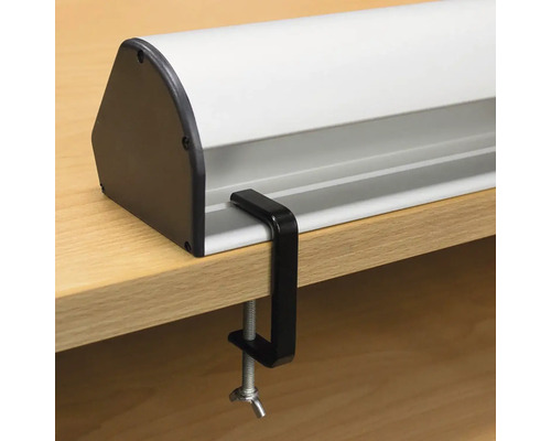 Stojan na rolety so stolovou svorkou na upevnenie na dosku stola