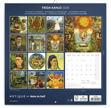 Kalendár Frida Kahlo na rok 2026 so 16 mesiacmi a rôznymi maľbami
