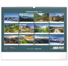 Nástenný kalendár Magické Tatry 2026 s fotografiami krajiny