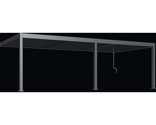 Pergola s lamelovou strechou a kľukou