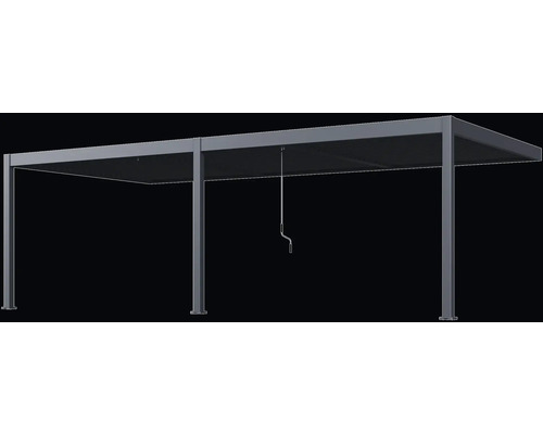 Voľne stojace terasové zastrešenie z hliníka s ovládaním kľukou