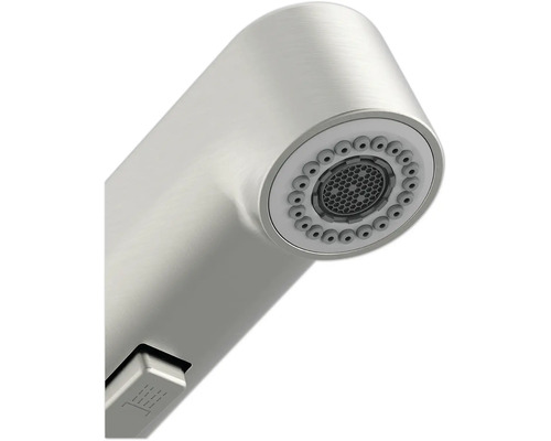 Detailný záber sprchovej hlavice kuchynskej batérie