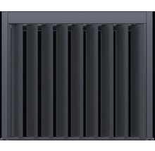 Kovový plot s vertikálnymi lamelami pre vonkajšie použitie