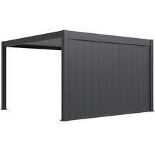 Pergola s lamelovou strechou a bočnou stenou