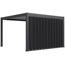 Pergola s lamelovou stenou do záhrady