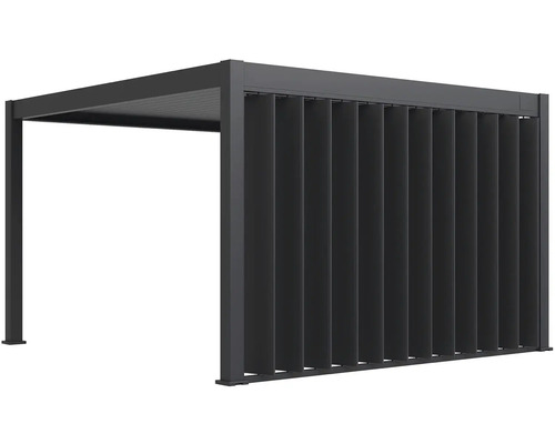 Pergola s lamelovou stenou do záhrady