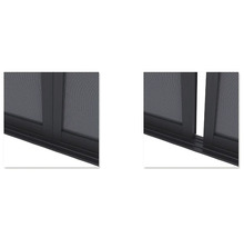 Detailný pohľad na dvere proti hmyzu s rámom a sieťou