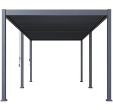 Pergola s lamelovou strechou a ručnou kľukou