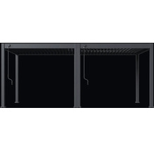 Nastaviteľná hliníková lamelová pergola s kľukou