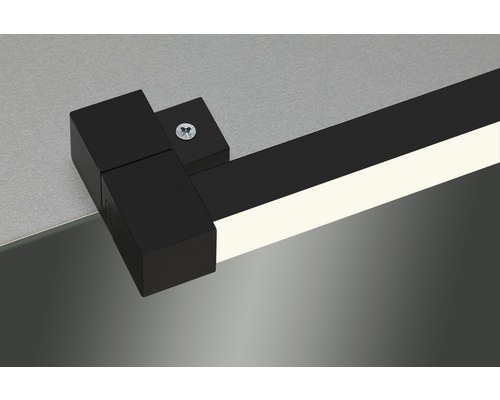 Čierny LED svetelný systém s rohovou spojkou