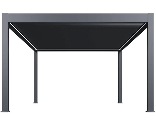 Lamelová pergola so štyrmi stĺpikmi ako ochrana proti slnku