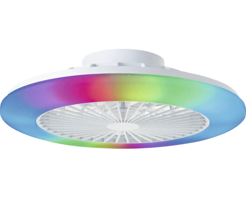 Stropný ventilátor s viacfarebným osvetlením