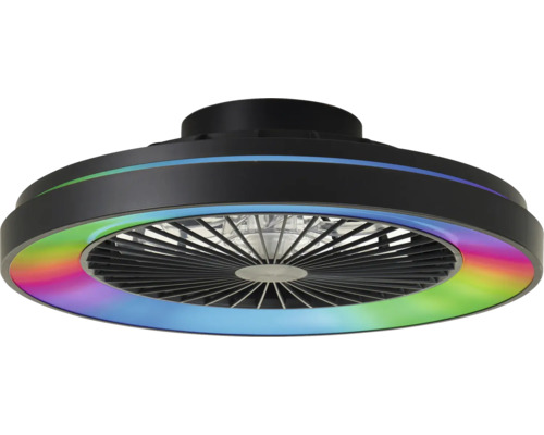 Stropný ventilátor so svetlom a farebným osvetlením
