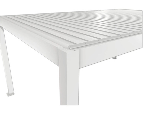 Detailný pohľad na hliníkové zastrešenie terasy