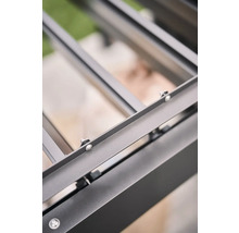 Detailný pohľad na rám terasovej strechy z hliníka