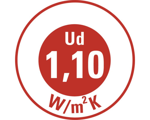 Hodnota U 1,10 W/m²K