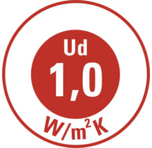 Hodnota U 1,0 W/m²K
