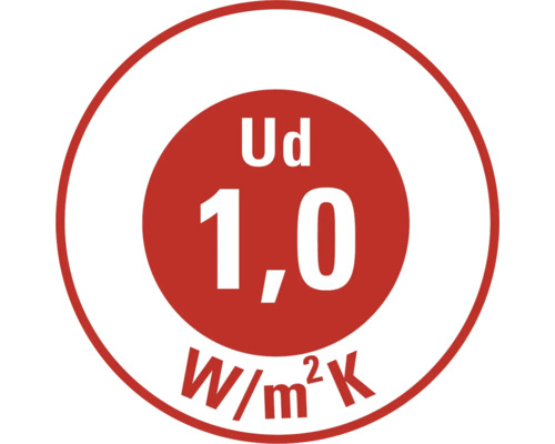Hodnota U 1,0 W/m²K