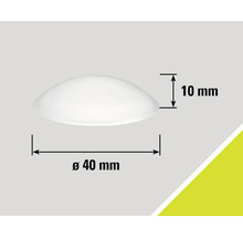 Polguľový kryt s priemerom 40 mm a výškou 10 mm