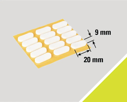 Balenie klzákov na nábytok, samolepiace, 20 x 9 milimetrov