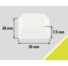 Obrázok s rozmermi: výška 20 mm, šírka 20 mm, hĺbka 7,5 mm