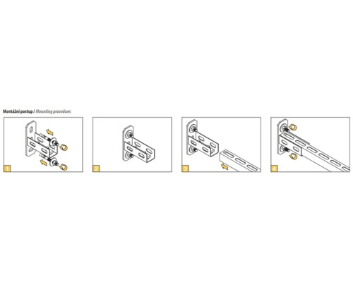 Montážny návod pre regálový systém v štyroch krokoch