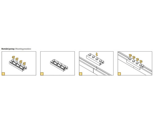 Montážny návod pre profilovú lištu so skrutkami