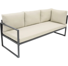 Lavička s kovovým rámom a čalúnením