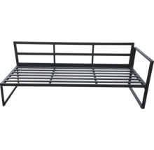 Kovová záhradná lavica s lamelovým roštom pre vonkajšie použitie