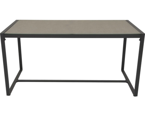 Záhradný stôl s kovovým rámom a stolovou doskou