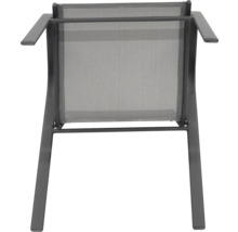 Záhradná stolička s textilným poťahom a podrúčkami